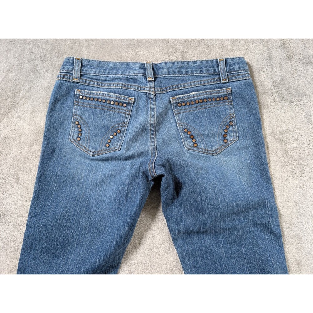 Vintage Tommy Hilfiger Capri Jeans Juniors 9 Blue Studded Low Rise Distressed - Picture 4 of 12